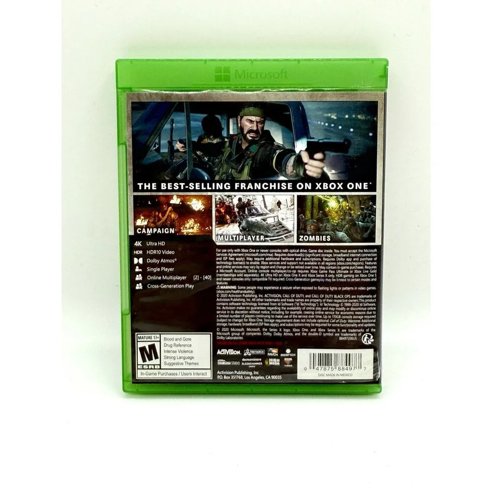 Xbox One COD Black‎ Ops Cold War Complete Video Game